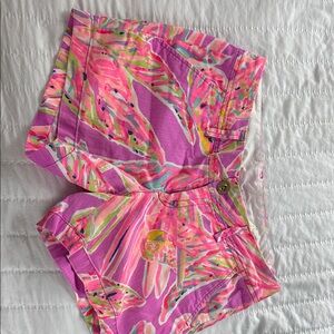 Vibrant Pink Patterned Women's Shorts